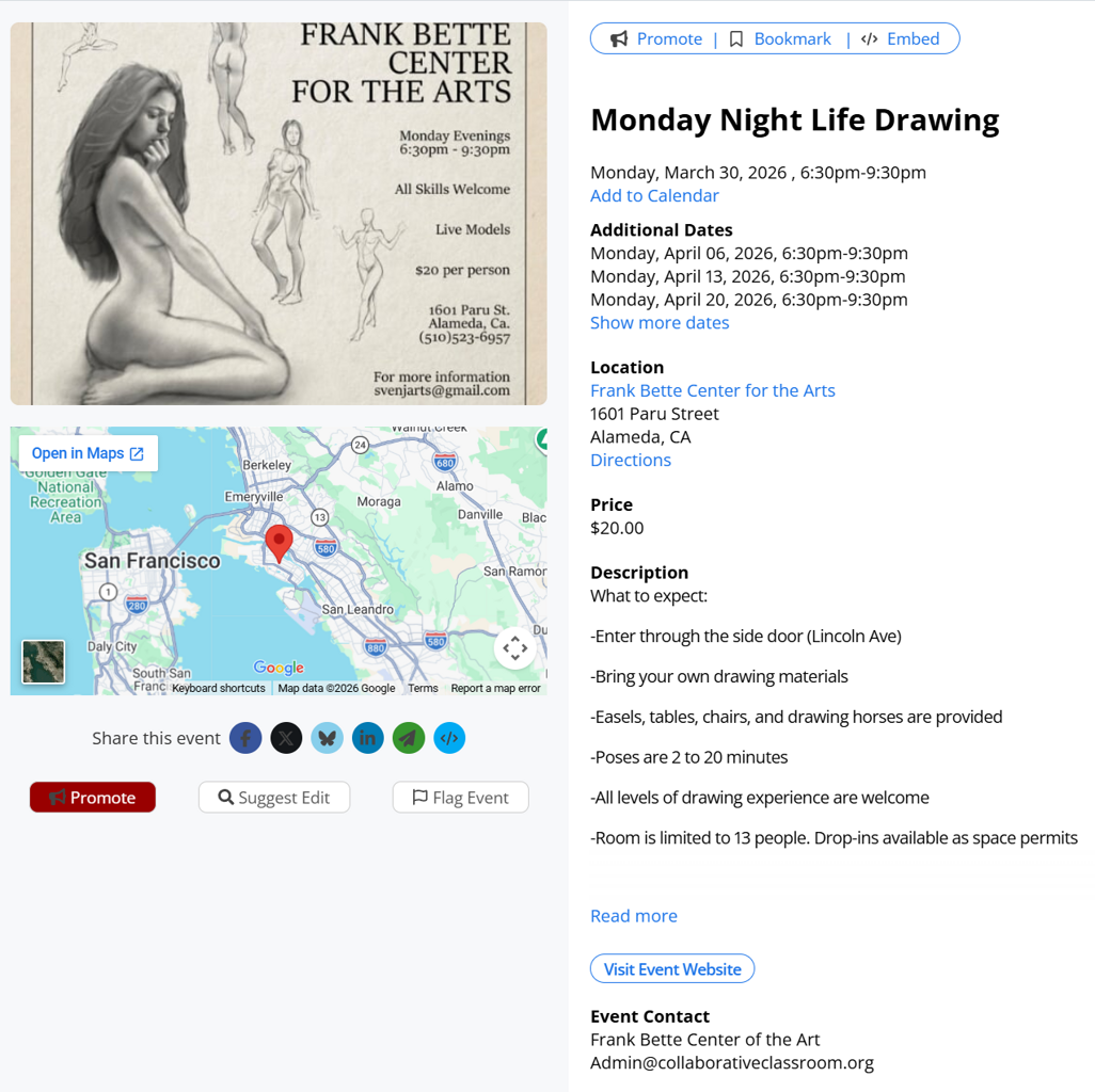 Monday Night Life Drawing