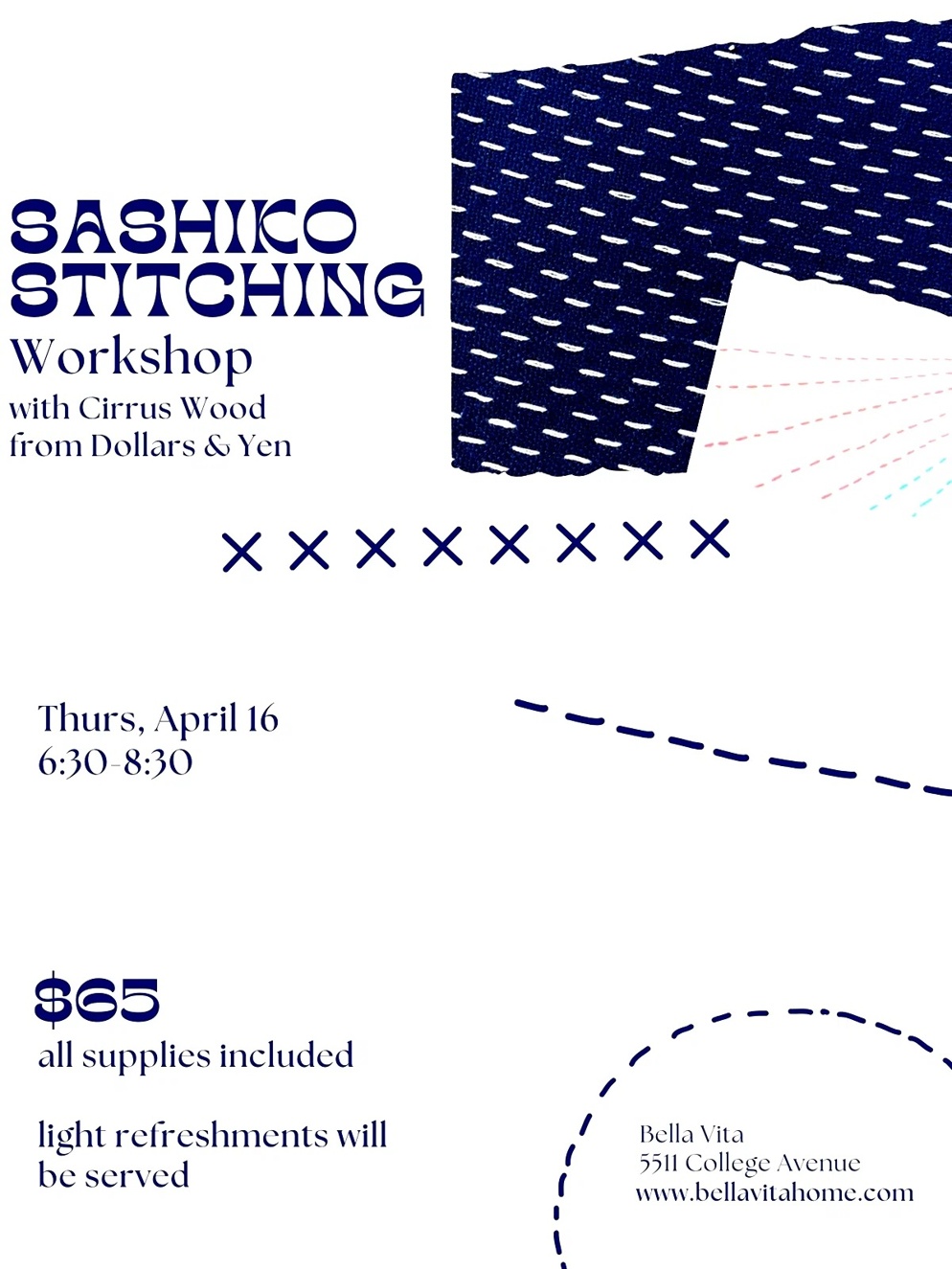 SASHIKO STITCHING Workshop
