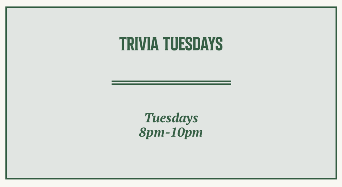 TRIVIA TUESDAYS